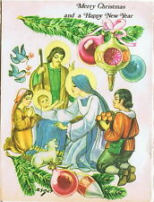 Vintage Holy Land Christmas Card, Nativity Scene, Virgin Mother Mary Baby Jesus