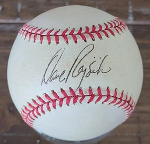 DAVE RAJSICH SIGNED OAL BUDIG BASEBALL YANKEES RANGERS - Picture 1 of 2