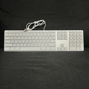 Apple A1243 Aluminium Wired Keyboard MB110LL/A Full Size, Slim, Mac, Original OEM - Bild 1 von 5