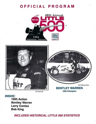 1996 Anderson Speedway (IN) Race Program - 48th Little 500 Bentley Warren 0010 - Image 1 of 4