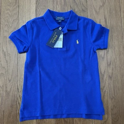 Polo Ralph Lauren Niños Clásico Polo 5 NUEVO Amarillo Pony Logo Manga Corta Foto 1 de 3