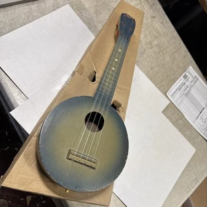 1930s-1940s Gretch N.Y.C Vintage Camp Uke Ukulele Blue Burst VGC - Picture 1 of 10
