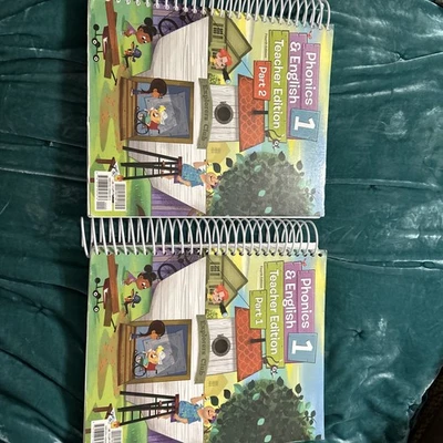 BJU Press Phonics and English 1, Teacher's Ed, 4th ed, Parts 1 and 2, Christian - Image 1 of 4