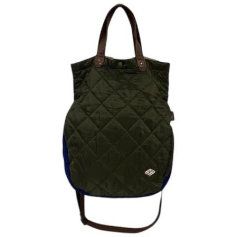 ROOTOTE Bolso de Hombro Bolso de Hombro 2WAY Acolchado Logo Caqui Beige Azul Marino Usado Foto 1 de 4