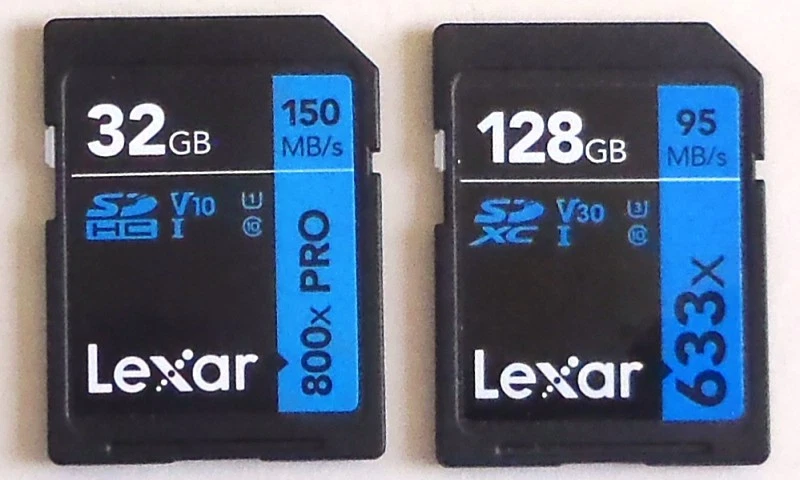 Lexar 32GB 800x PRO SDXC and 633x 128GB UHS-I Memory Card - Image 1 of 1