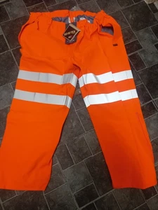 Ballyclare Mens GORE-TEX Orange Gore Workwear Trousers Size XL - Picture 1 of 6