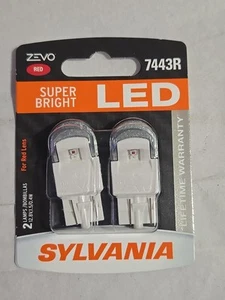 SYLVANIA - 7443 T20 ZEVO LED Bombilla Roja - Bombilla LED Brillante (Contiene 2 Bombillas) - Imagen 1 de 2