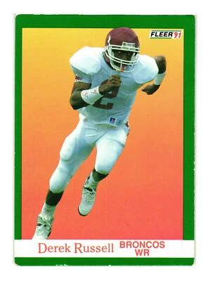 1991 Fleer #424 Derek Russell Denver Broncos - Image 1 of 2