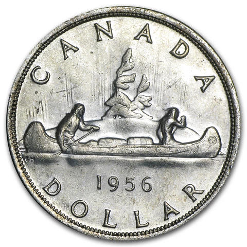 1956 Canada Dollar Silver BU - SKU #79304 Cover