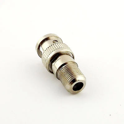 1pc BNC Male Plug to F Female Jack Coax CCTV TV Cable Straight Connector Adapter - Image 1 of 4