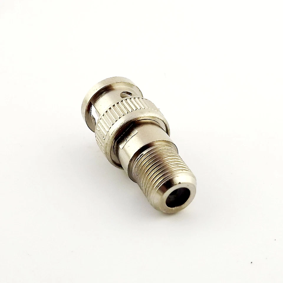 1pc BNC Male Plug to F Female Jack Coax CCTV TV Cable Straight Connector Adapter - Image 1 of 4