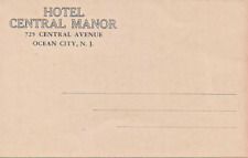 Ca. 1905  "Hotel Central Manor" in Ocean City, NJ Undivided Back Postcard - 664