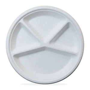 Disposable Paper Plates , Compostable Plates 11" - 4 Compartment (50 pcs) - Picture 1 of 7