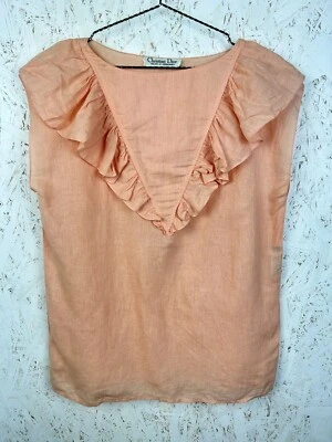 Винтажный жилет из льняной смеси 80-х Dior Tricots Et Coordonnes - Изображение 1 из 4