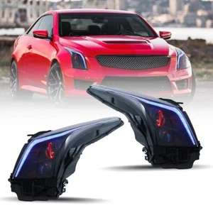 LED Headlights For Cadillac ATS ATS-L 2013-2019 Sequential Front Lamps Assembly - Picture 1 of 21