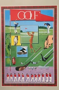 PÓSTER AUTÉNTICO DE 1990 DE GOLF TECHNIQUE, DISEÑADO POR PATRIGNANI - Imagen 1 de 12
