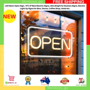 LED Neon Open Sign, 16"X 9"New Electric Signs, Ultra Bright for Busines Signs - Picture 1 of 9