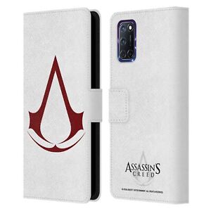 OFFICIAL ASSASSIN'S CREED LOGO LEATHER BOOK WALLET CASE COVER FOR OPPO PHONES