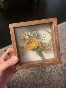 8x8" Shadow Box Picture Frame Memory Box Display Case Memorabilia Rustic Brown - Picture 1 of 7