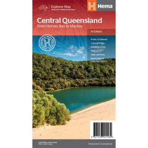 Hema Explorer Map Central Queensland Map From Hervey Bay to Mackay 1st Edition - Picture 1 of 1