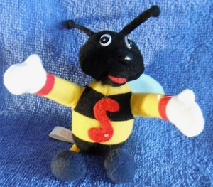 *1700*   Harwil Melbourne -  Bee with magnets in hands - 13cm - plush - rare - Picture 1 of 5