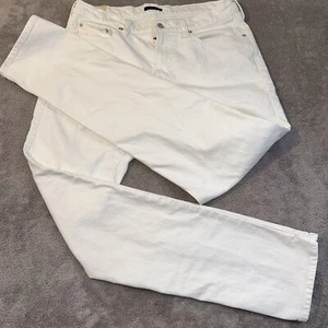 Women’s White Abercrombie And Fitch Stretch Skinny Jeans Sz 32x34 - Picture 1 of 6