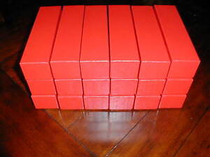 18 Red Cardboard Storage Box Boxes 2x2x9 for 2x2 Coin Holders Flips & Slides