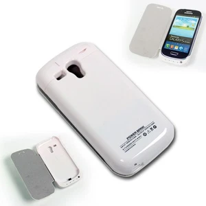 2000MAH BACKUP BATTERY CHARGER EXTENDED POWER CASE COVER WHITE GALAXY S III MINI - Photo 1 sur 1