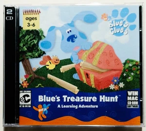 Blue's Clues: Blue's Treasure Hunt (PC CD-ROM, 1999, 2 discos) probado en caja original funcionando - Imagen 1 de 3
