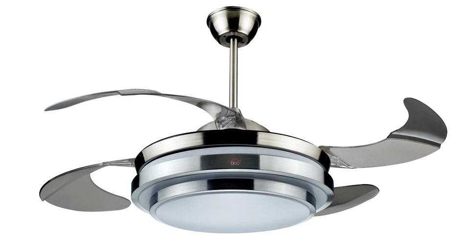 Dcg VENTILATORE da SOFFITTO 4 PALE a SCOMPARSA con LUCE e TELECOMANDO cm 107 - Immagine 1 di 1