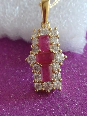 Ruby/ Moisonette  Gemstone  Necklace. - Image 1 of 4