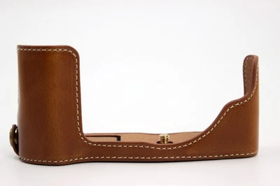 Medio estuche protector de cuero real genuino agarre para cámara Olympus E-P7 EP7 Foto 1 de 4