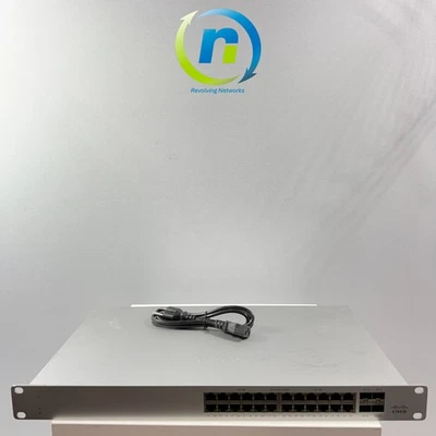 Cisco Meraki MS130-24P-HW 24 x10/100/1000Base-T + 4 x Gigabit S, POE+ 1Year Warr - Image 1 of 4