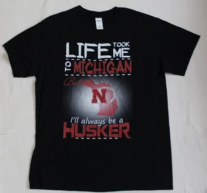 Nebraska Cornhuskers Herren T-Shirt Gr. L Gildan Michigan schwarz 100% Baumwolle - Bild 1 von 10