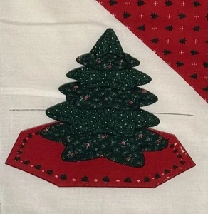 VIP Mini Christmas Tree & Tree Skirt Centerpiece Keepsake Craft Fabric Panel  - Picture 1 of 6