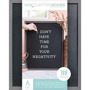 DCWV Framed Letterboard 16"X20"-Gray Stained W/Black Insert LB006017 - Picture 1 of 2
