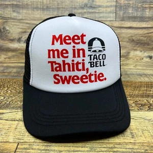 Taco Bell Mens Trucker Hat Black Snapback Tahiti Sweetie Retro Advertisement Cap - Picture 1 of 8