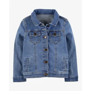 Carter's Girl's Children's Toddler Button Front Denim Blue Jean Jacket sz: 5 - Picture 1 of 6