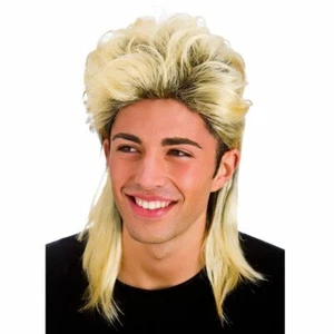 Perücke Mullet 80s Jahre Blond Lang Fasching Karneval Wig Adult Accessories - Bild 1 von 1