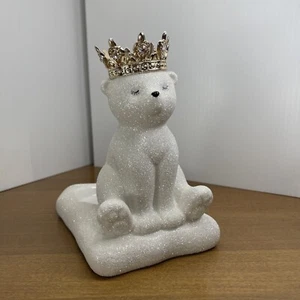 Bath & Body Works Handseifenhalter Winter Glitzer Eisbär Schmuckkrone Neu - Bild 1 von 9