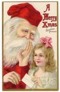 Papá Noel susurrando a niña - Imagen 1 de 2