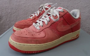 Nike Air Force 1 Entrenadores Para Hombres Reino Unido Talla 8 Deporte Rojo Claro Hueso AF1 Tenis Zapatos - Imagen 1 de 11