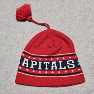 Washington Capitals Mütze Erwachsene rot NHL Hockey Bommel Beenie Totenkopf Cap - Bild 1 von 6
