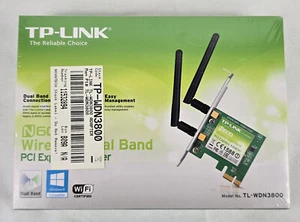TP Link TL-WDN3800 N600 Wireless Dual Band PCI Express Adaptor. New & Sealed. - Photo 1/6