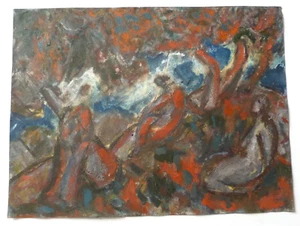 IVAN ZODIAK BRAY The Fairies summer day 2008 ORIGINAL PAINTING ON PAPER - Picture 1 of 9
