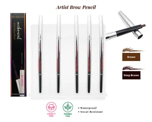 Eyebrow Pencil Long-Lasting Artist Brow Pencil With Firm Spoolie Brush - Picture 1 of 16