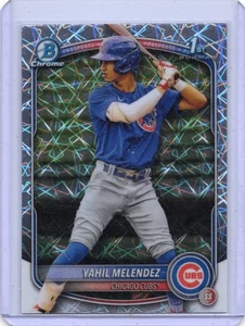 2025 Bowman Chrome - Prospects Yahil Melendez #BCP-222 Geometric Refractor (RC) - Picture 1 of 2