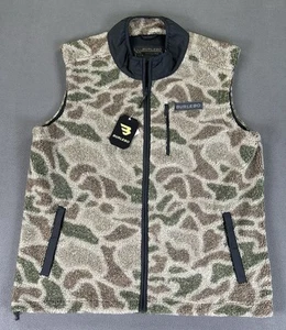 Burlebo Vest Mens Large Alpine Sherpa Old School Duck Camo Camouflage New - Picture 1 of 9