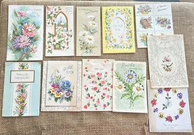 11 tarjetas de felicitación vintage de recuperación Get Well de los años 1950-60  Foto 1 de 4