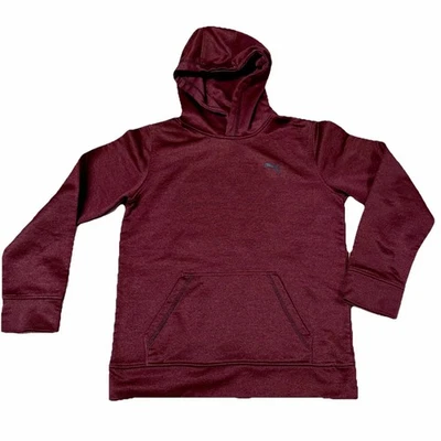 Puma Niños Grande Pullover Sudadera con Capucha Rojo Jaspeado Manga Larga Bolsillos Foto 1 de 4